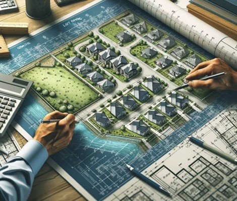 People drafting development design