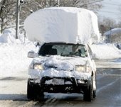 Car full of snow