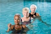 stock photo of water aerobics