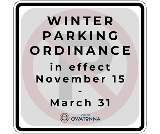 Winter Parking Ordinance in effect nov 15 to march 31