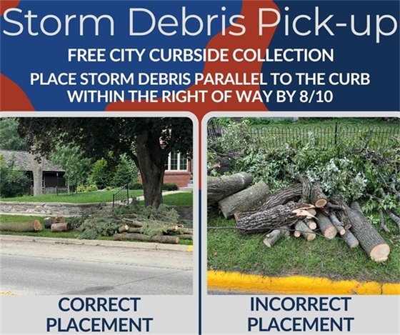 Storm debris pick up 