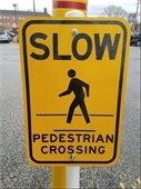 stock image pedestrian crossing sign