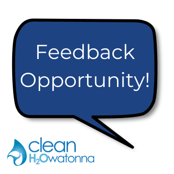 Clean H2OWatonna Feedback Opportunity in speech bubble