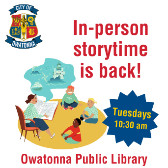 In-person storytime Tuesdays