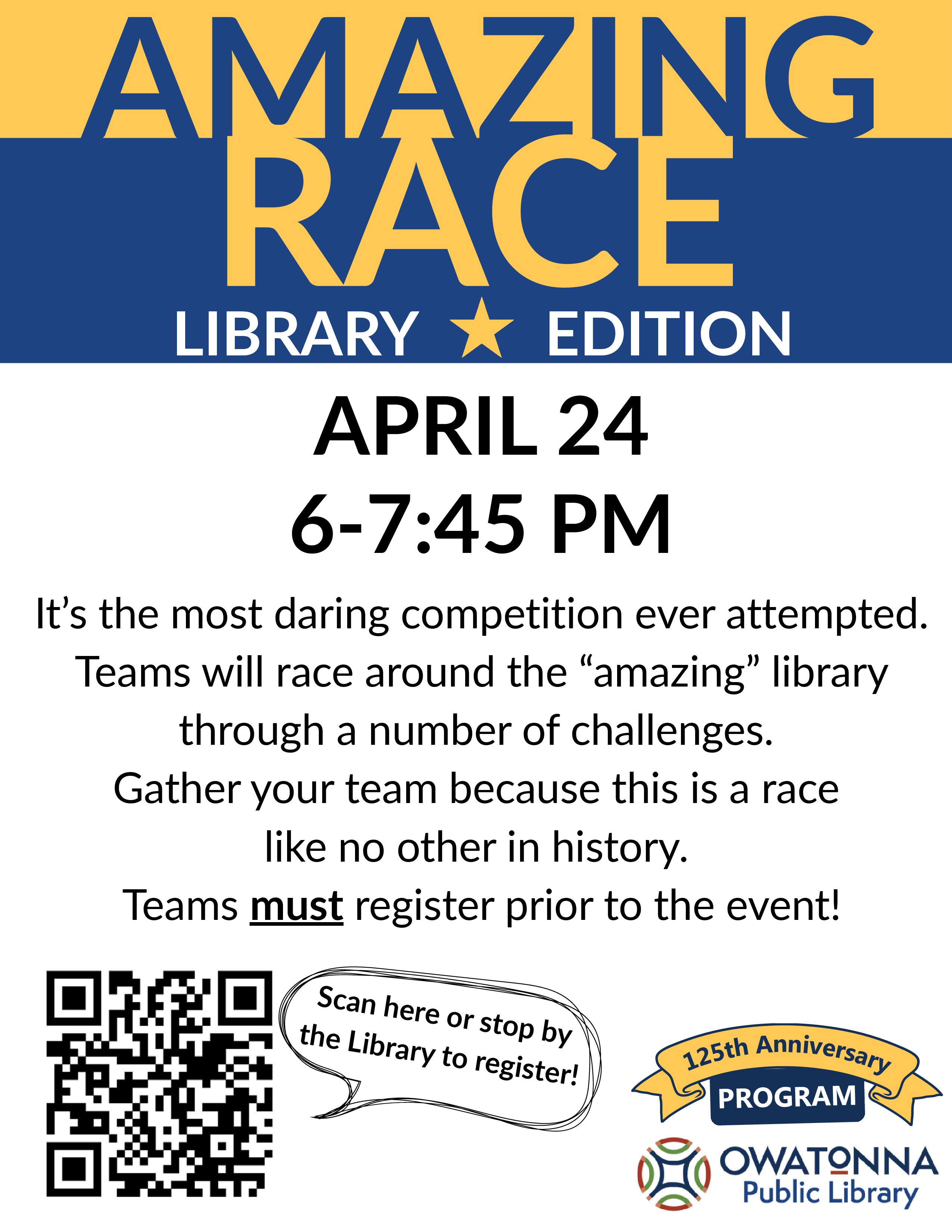 Amazing Race Library Flyer