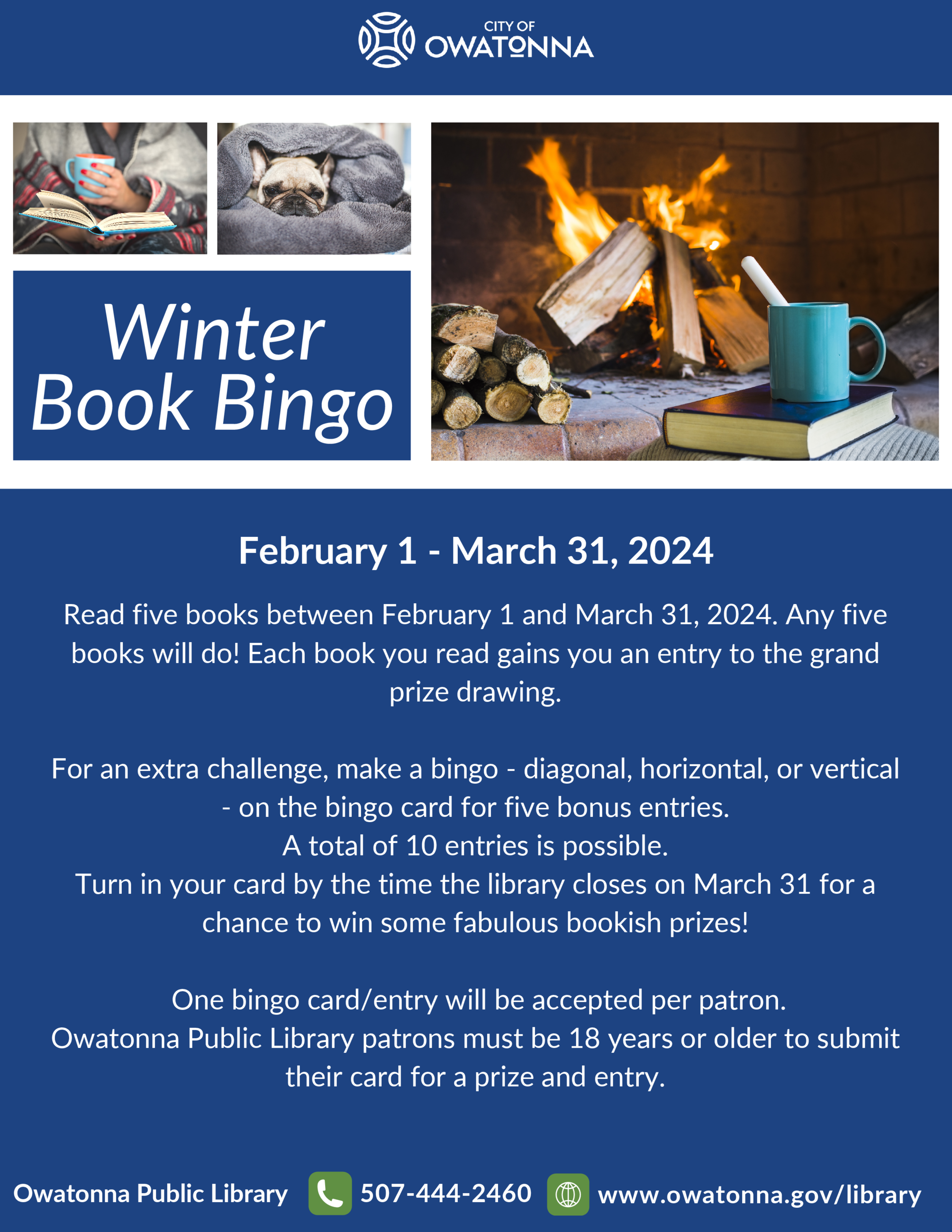 Winter Book Bingo 2024 - Poster-page-0